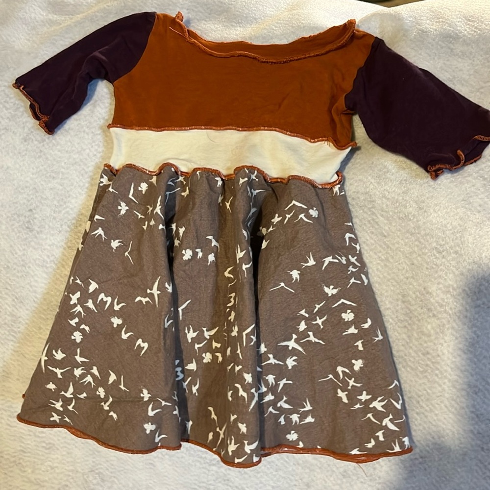 6-12 month Rowan Grey Dress. Only worn a handful of times. EUC. Hand sewn.